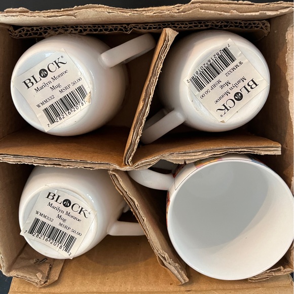 Coffee Mug Set Andy Warhol Marilyn Monroe Block Set of 4 NIB WMM332 - Picture 6 of 6